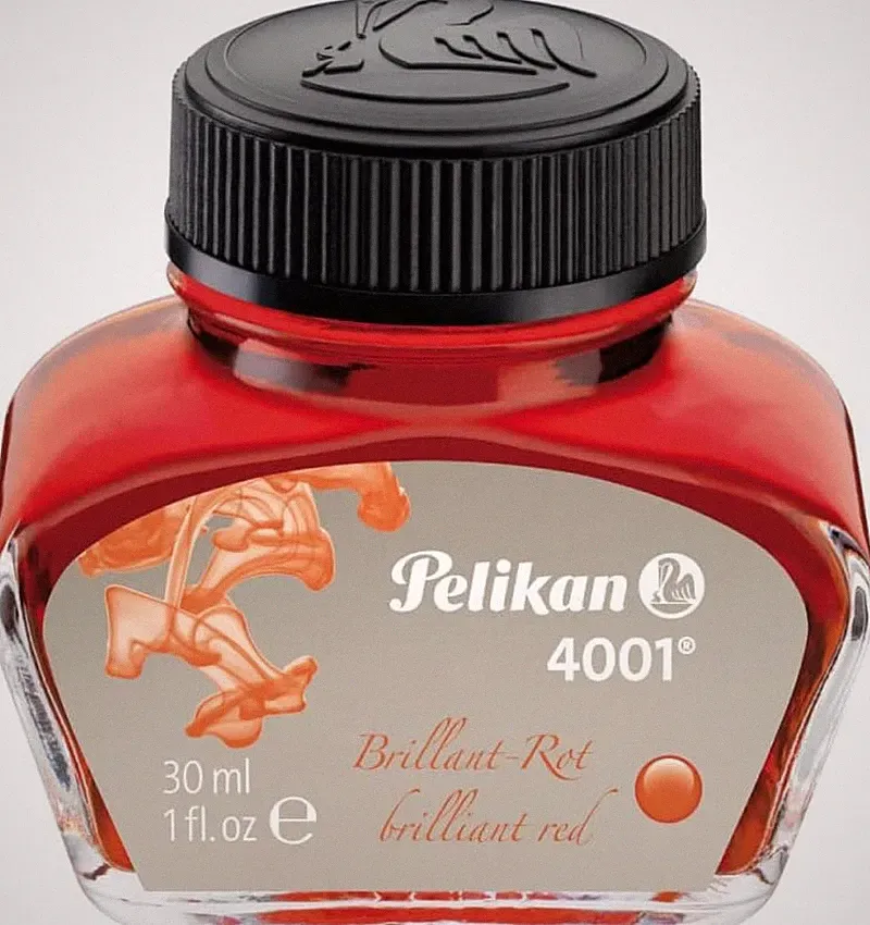 4001 Bottled Ink for Fountain Pens, Brilliant Red, 30Ml, 1 Each (301036)