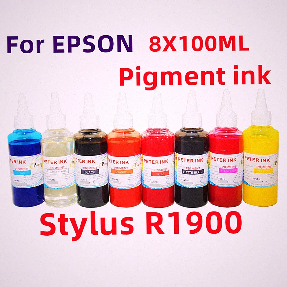8X100ML Premium Pigment refill ink for R1900 printer CISS CIS T087 87