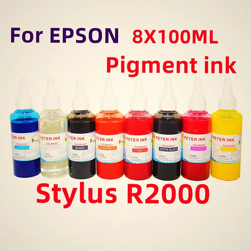 8X100ML Premium Pigment refill ink for R2000 printer CISS CIS T159 159