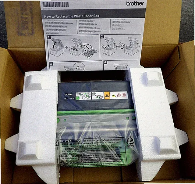 Brother Genuine Waste Toner Box Unit, WT223CL Yields 50,000 Pages