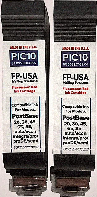 FP PIC10 Fluorescent Red Ink Cartridge replacement for PostBase machines