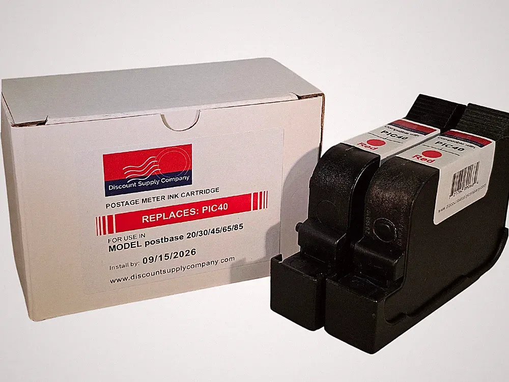FP PostBase Compatible High Capacity Fluorescent Red Ink Cartridge Set PIC40