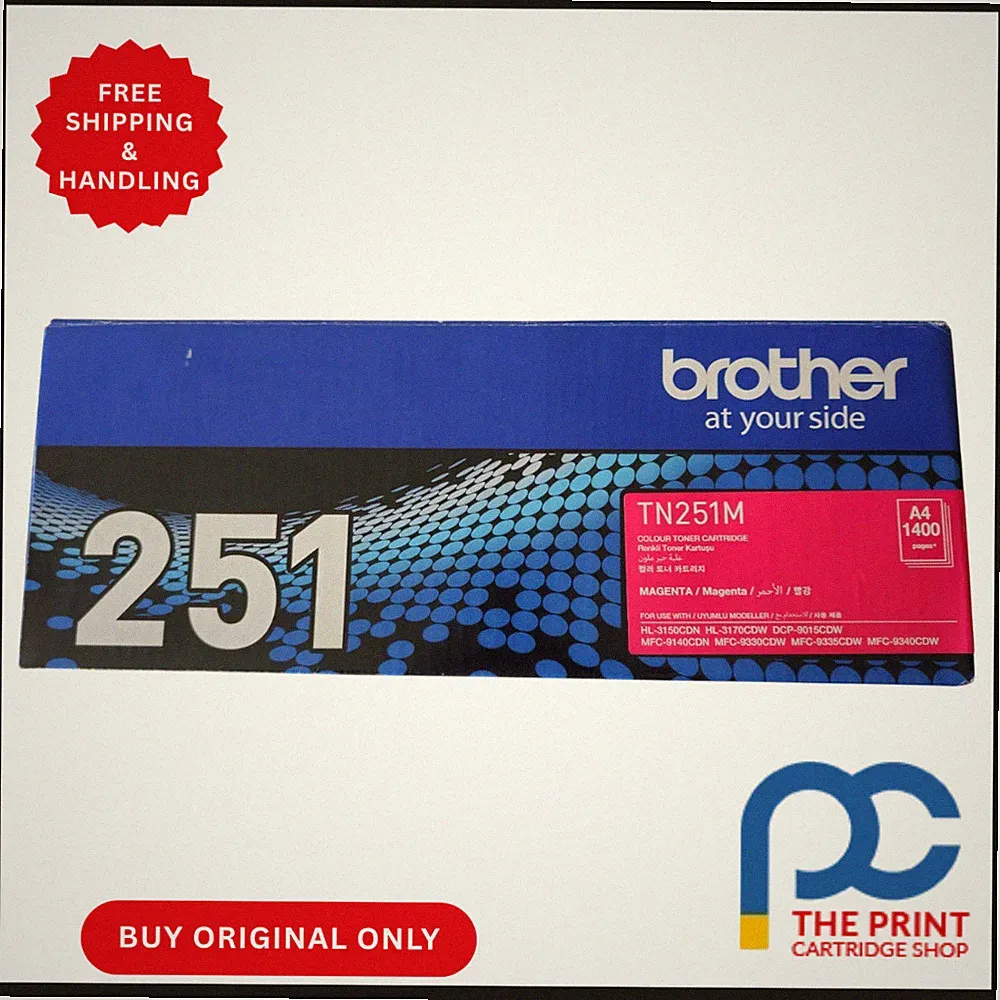 Genuine Brother TN251 Toner Ink Cartridge Magenta TN-251M Printer For DCP HL MFC