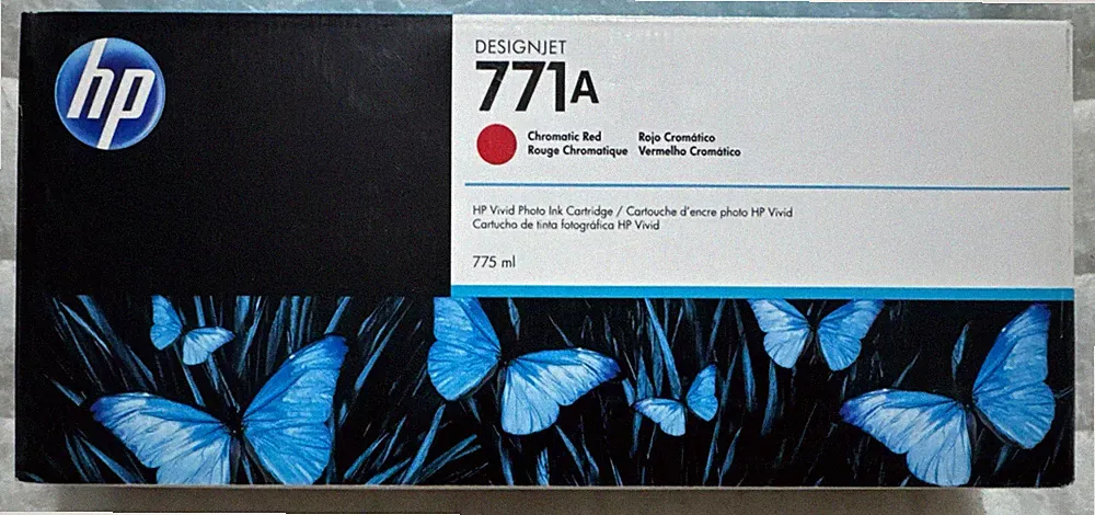 HP 771A Chromatic Red B6Y16A Vivid Photo Ink Z6200 Z6600 Z6800 Z6810 Retail Box