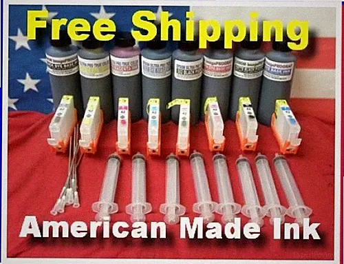Ink Refill Kit For Canon Pro 100 Printer With Refillable Cartridges and Ultra P