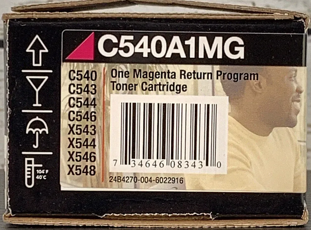 Lexmark C540A1MG Magenta Toner Cartridge - New in Box - Printer Ink