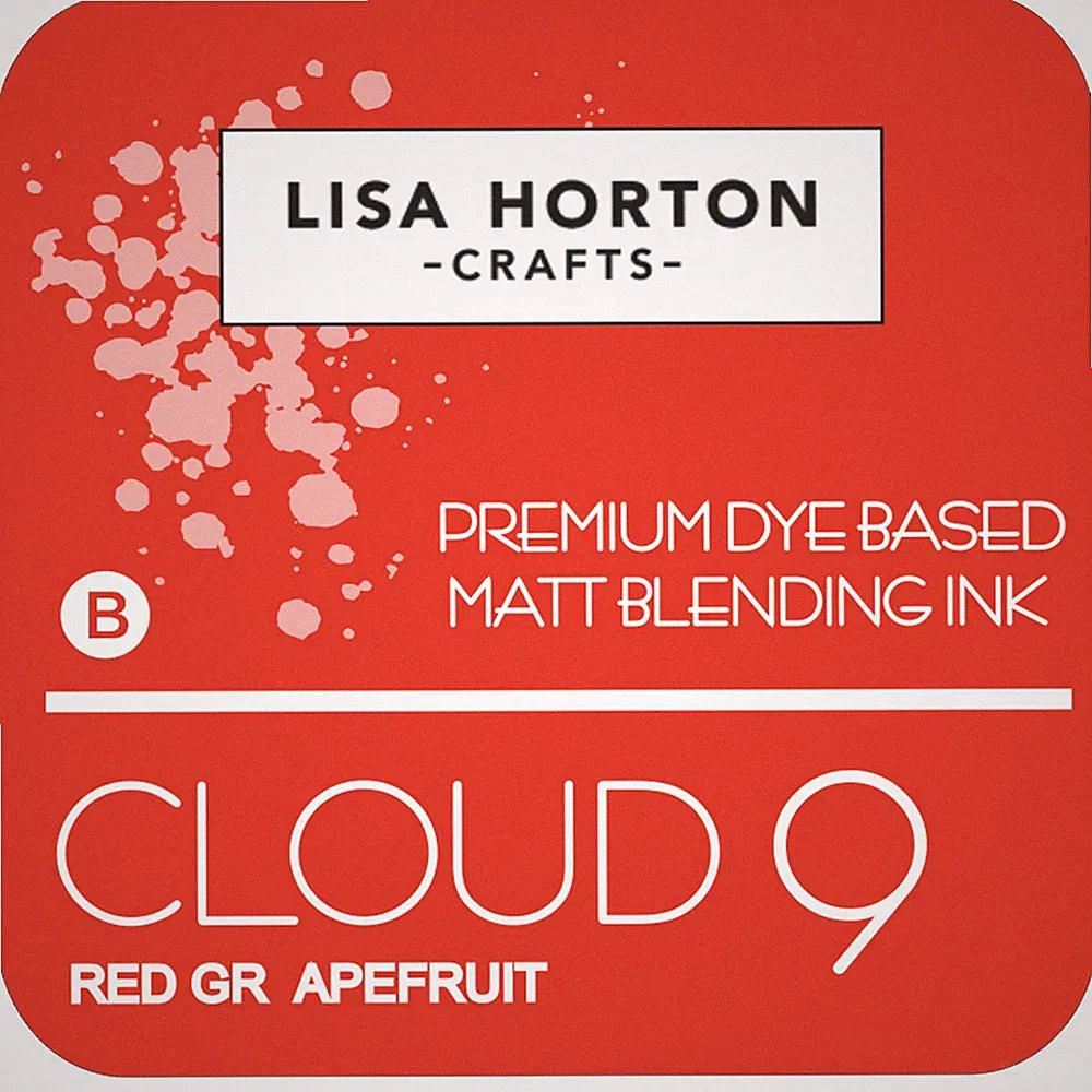 Lisa Horton Crafts Cloud 9 Dye Based Matte Blending Ink Pad-Red Grapefruit
