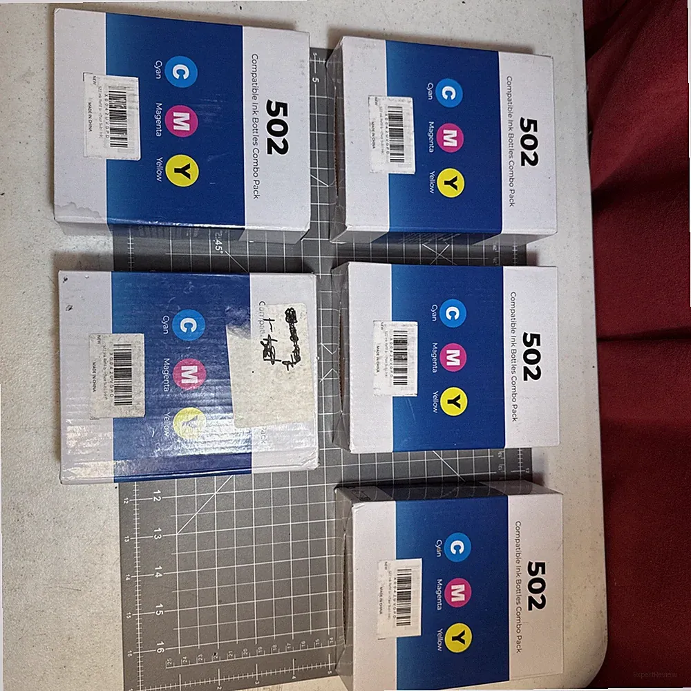 Lot Of 5 Epson 502 Ink Combo Pack Blue Yellow Red EcoTank Printer