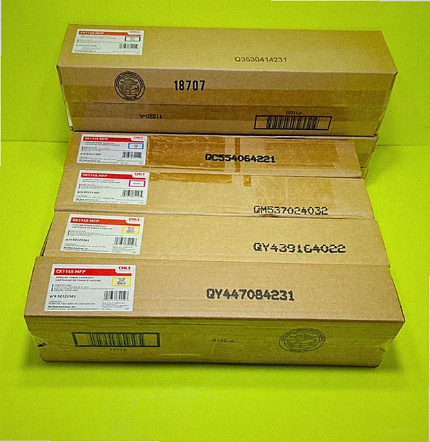 Lot of 6 - OKI Toner Cartridges Ink Set for CX1145 MFP Cyan Magenta Yellow Black