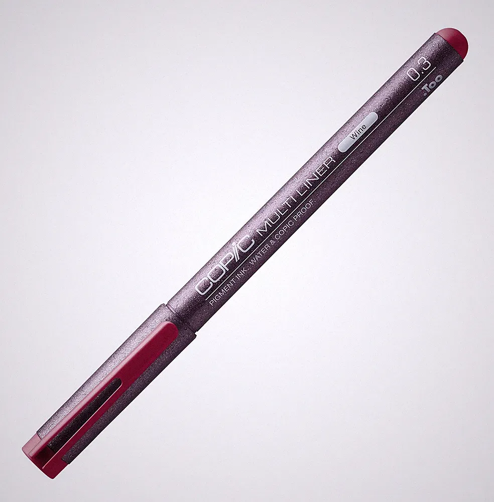 Markers Multiliner 0.3 Wine Pigment Based Ink Professional Drawing Pen