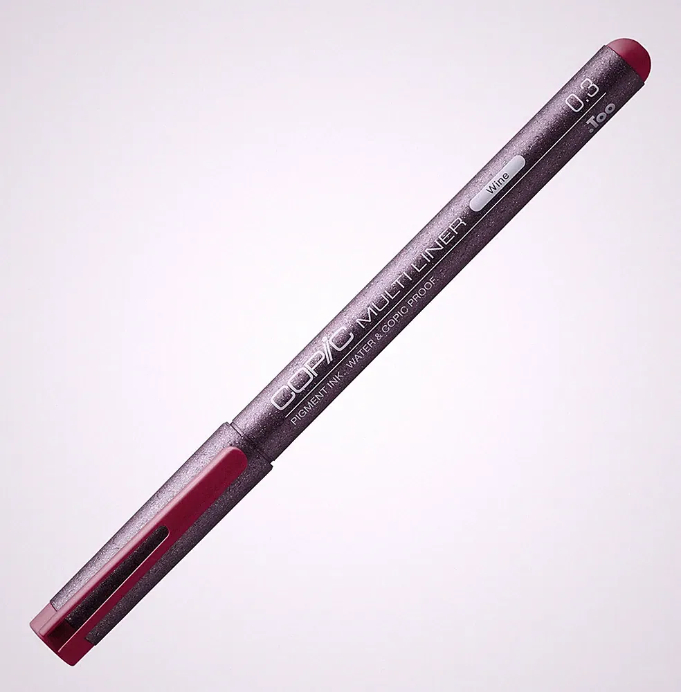Multiliner Marker 0.3mm Wine Pigment Based Ink Technical Drawing Artist Pen