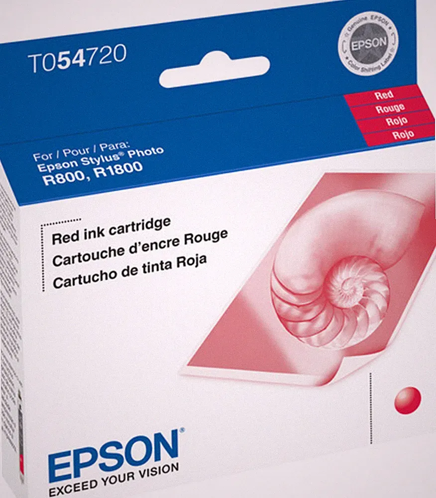 New Genuine Epson T0547 Red Ink Cartridge Bag Stylus Photo R800 R1800